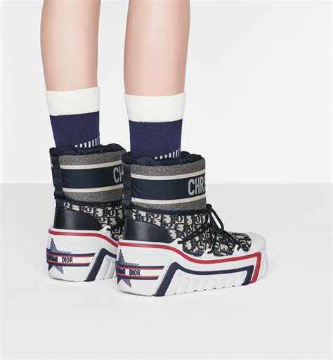 DiorAlps Snow Ankle Boot Deep Blue Dior Oblique 